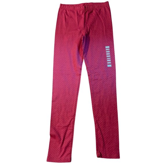 Naartjie Kids Girls Pink Polka Dot Leggings 8 Years Cotton Blend Elastic Waist N - Picture 1 of 3